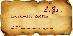 Laczkovits Zsófia névjegykártya